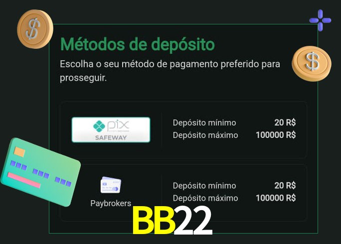 O cassino BB22 oferece uma grande variedade de métodos de pagamento